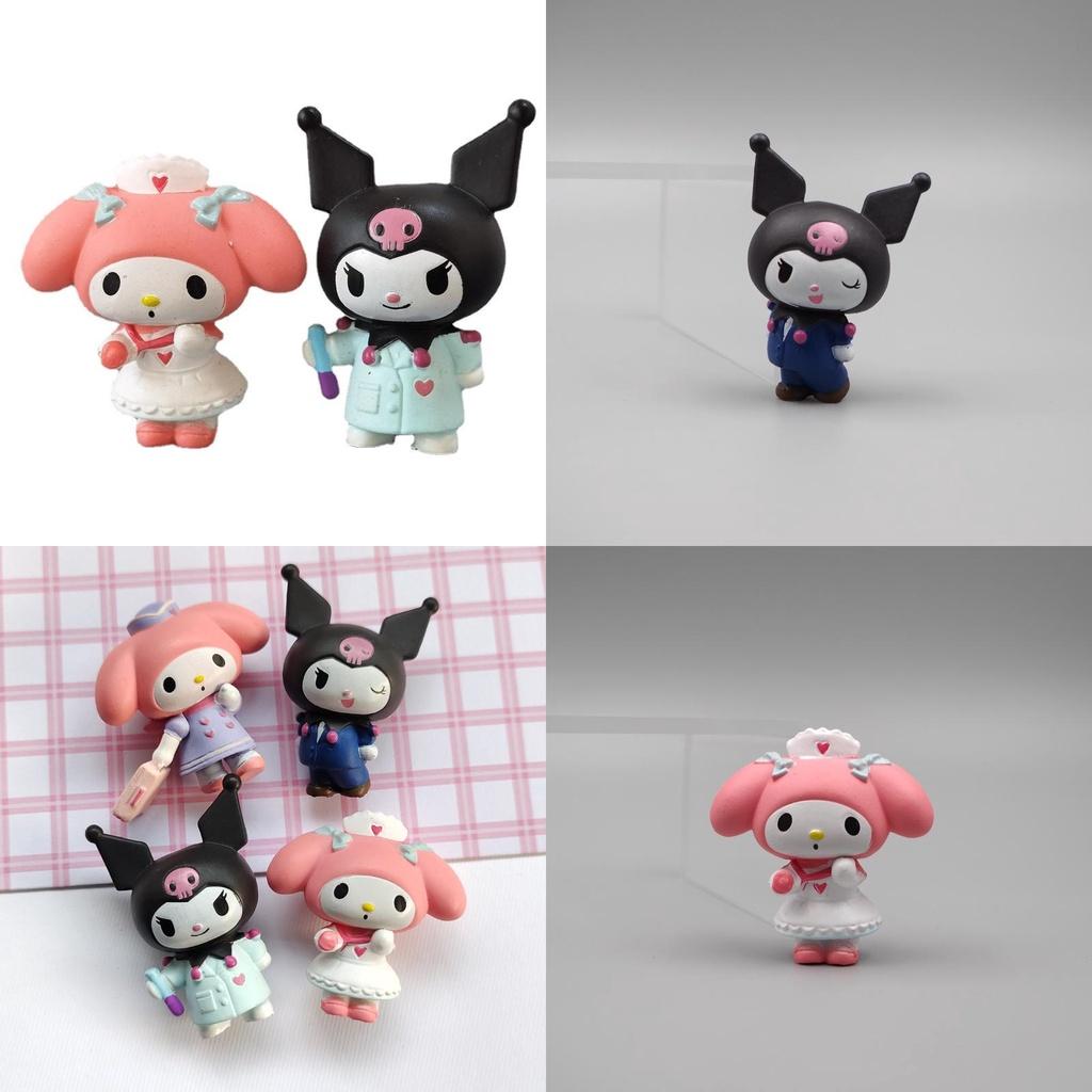 Adorable 4pcs Kuromi My Melody Figures For Cake Decorating And Room Decoration