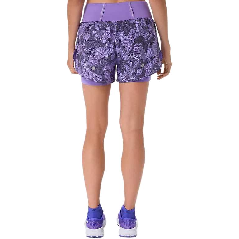 Asics Solid High-Waisted Breathable Quick-Dry Running Shorts Women Shorts 2012D077-500