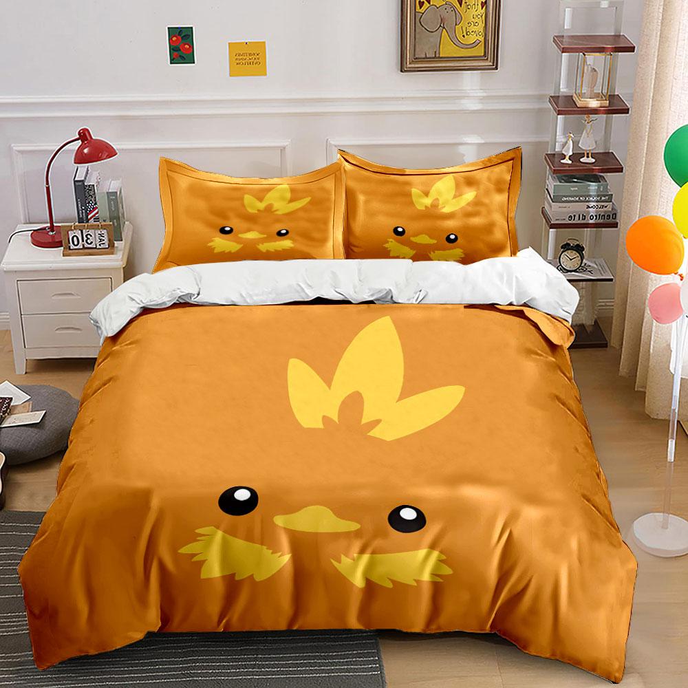 Cute Animal Decor Set Soft Skin-Friendly Bedding Set Includes 1 Duvet Cover And 2 Pillowcase Gift