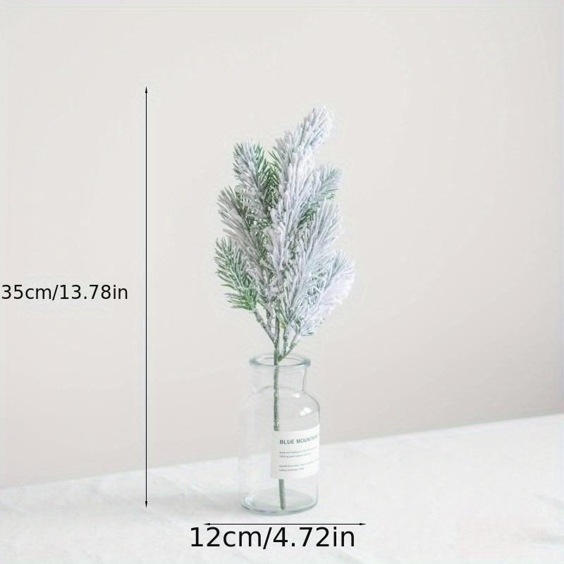 1pcs Christmas Tree Pine Branches Artificial Fake Plants Snow Pines Garland For Christmas Wreath Party Decor Xmas Gifts Ornament