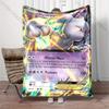 1PC Pokemon Cards Mewtwo Print Blanket Children Adult Blanket Soft and Warm Bedding for Home Sofa Outdoor Travel Cover Blanket