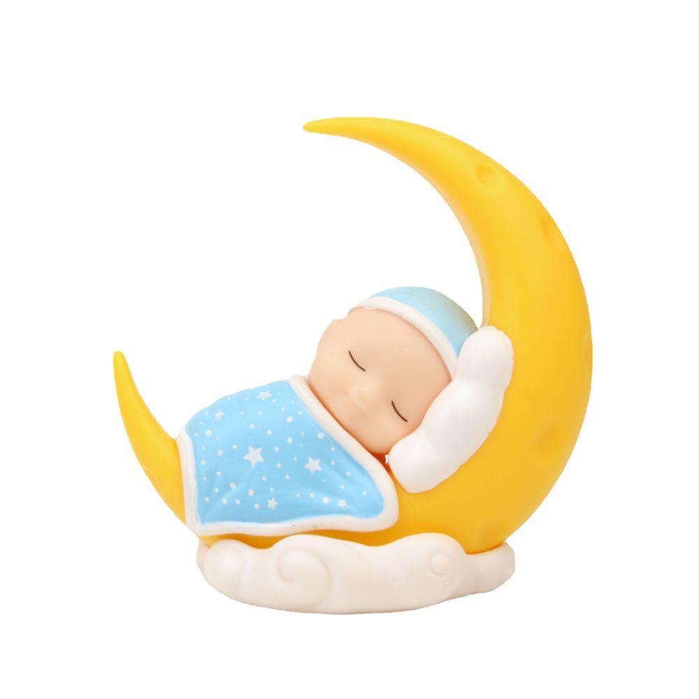Car Ornaments Cartoon Action Figure Cake Decoration Sleeping Baby Moon Doll Car Dashboard Ornament