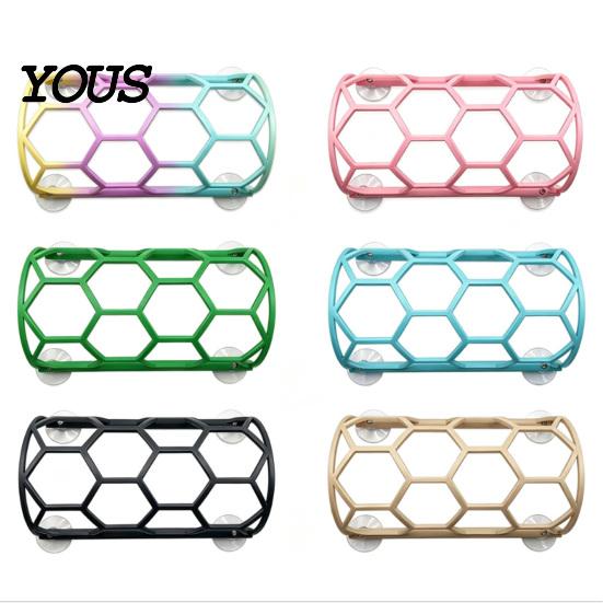 Wall Mounted Reptile Hide Honeycomb Climbing Shelf, Suction Cup Snake Tunnel Hide, Rest Platform Modular Terrarium Furniture for Ball Python,