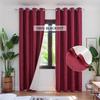American Retro Full Blackout Burgundy Curtains Finished Light Luxury Living Room Bedroom Balcony Lace Coating