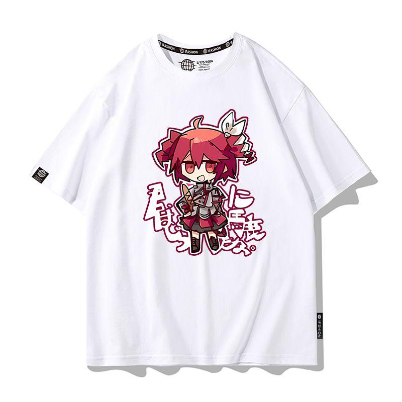 2026 New Anime Kasane Teto Cosplay Printed Short Sleeves TShirt Casual Tee Fashion Shirts Versatile in Summer Birthday Gifts
