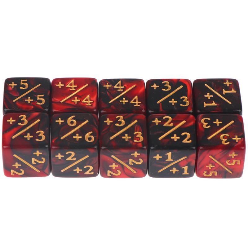 10Pcs Dnd Plus1 Minus1 Dice Set D&D Positive Negative Magic Gathering Token Game Accessories
