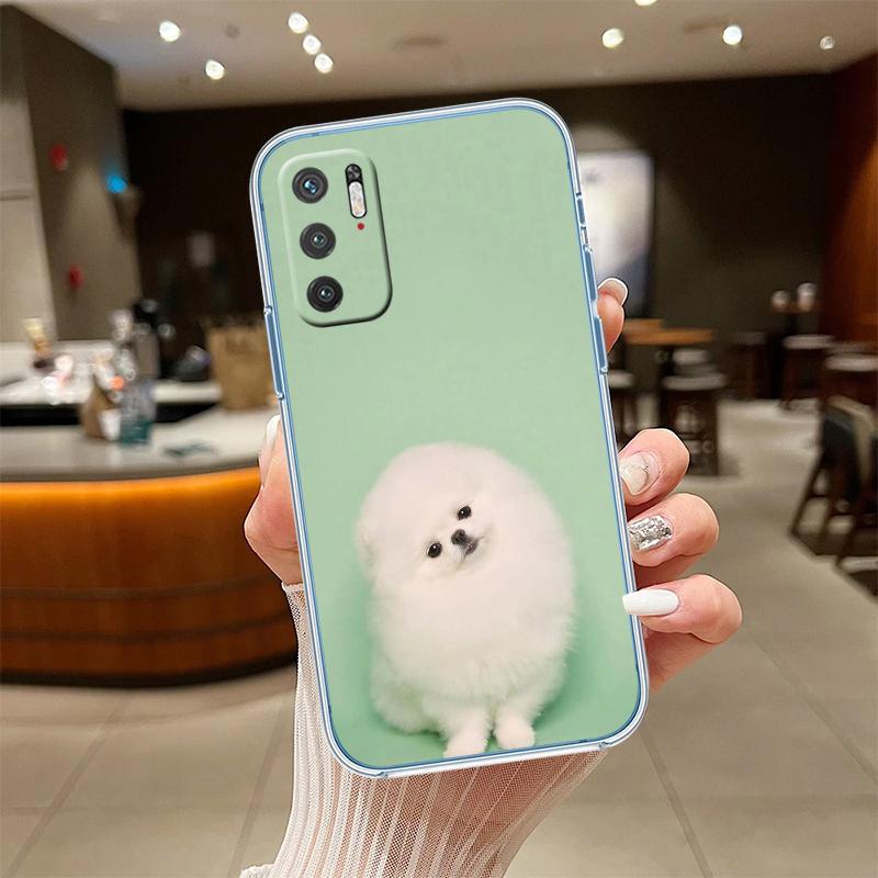 NH36 Pomeranian dog Transparent Phone Case for Samsung Galaxy A04 A04S A14 A23 A34 A54 M23 M33 M52 M53