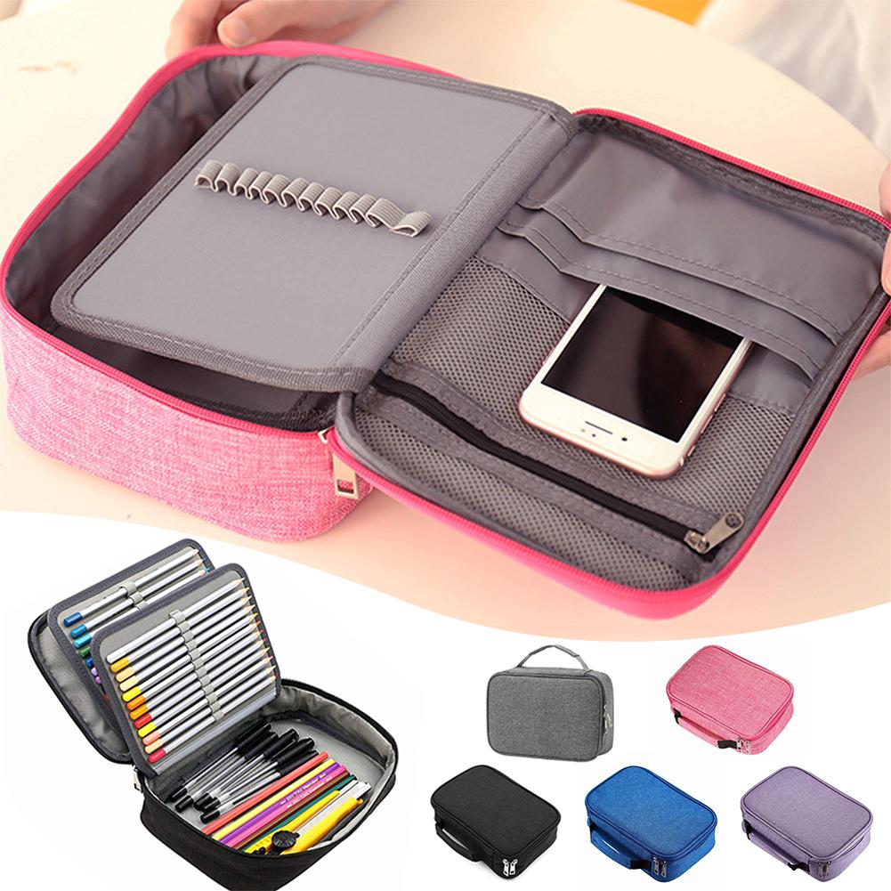 Reißverschluss-Federmäppchen Große Kapazität Federtasche Etui Halter Box für Mädchen Büro Schüler Organizer Schul-Schreibwarenbedarf