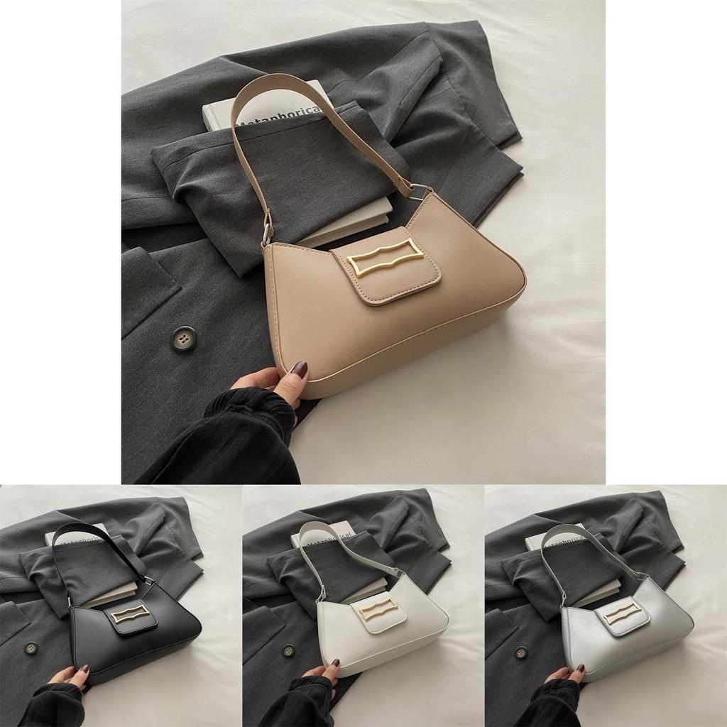 Trendy Fashion 2024 Summer New Minimalist Unique Armpit Handheld Shoulder Crescent Bag Casual Stylish Small Square Bag