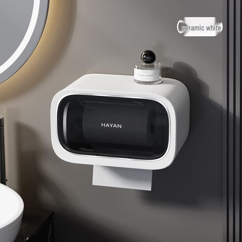 Nástěnný vodotěsný dávkovač toaletního papíru a úložný regál