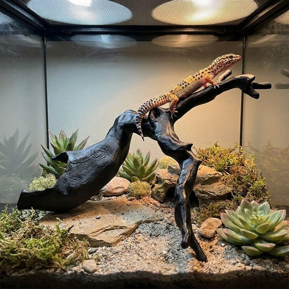 Simulation Reptile Tree Trunk 3D Imitation Hermit Crab Climbing Toy Terrarium Accessories