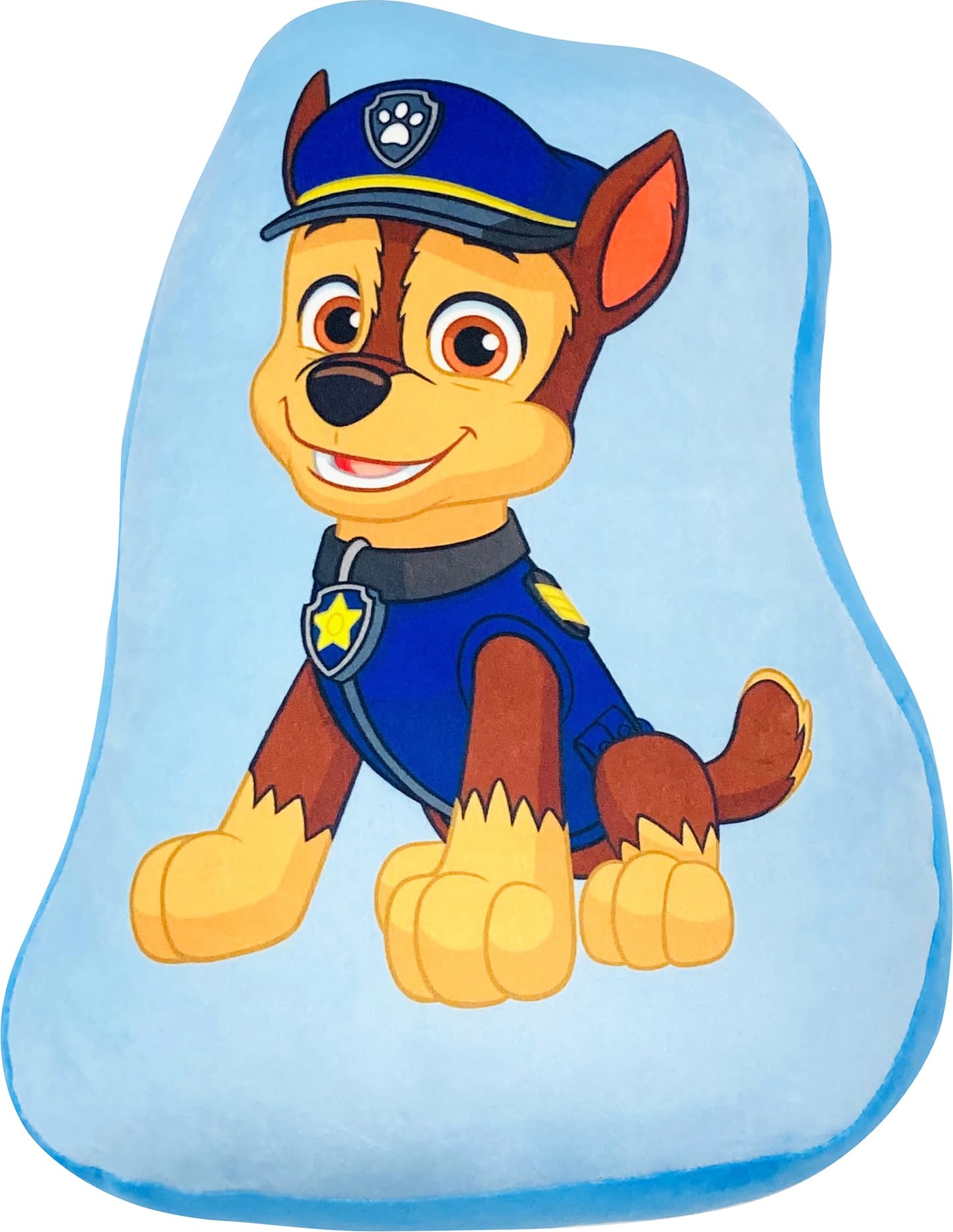 MORIPiLO Paw Patrol Chase Body Pillow Soft and Soft to the Plush Nap Morishita Pillows (Soft Die-Cut Cushion) Touch, Toy, Pillow, Blue, 40x32x10cm,