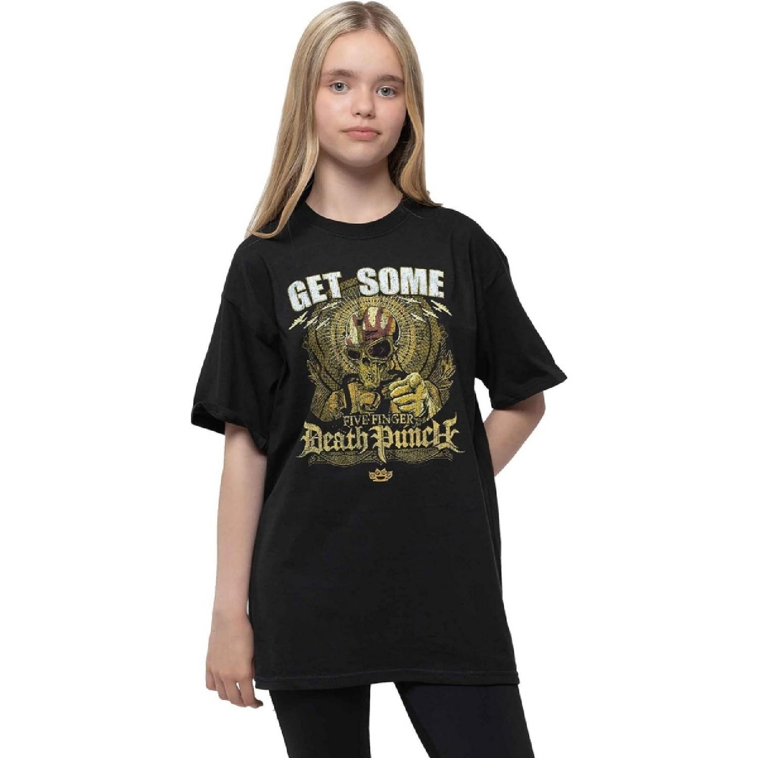 

Five Finger Death Punch Kids T Shirt Get Some Band Logo Official Black Size XX-Large 12_13 Yrs XXXXXL різнокольоровий