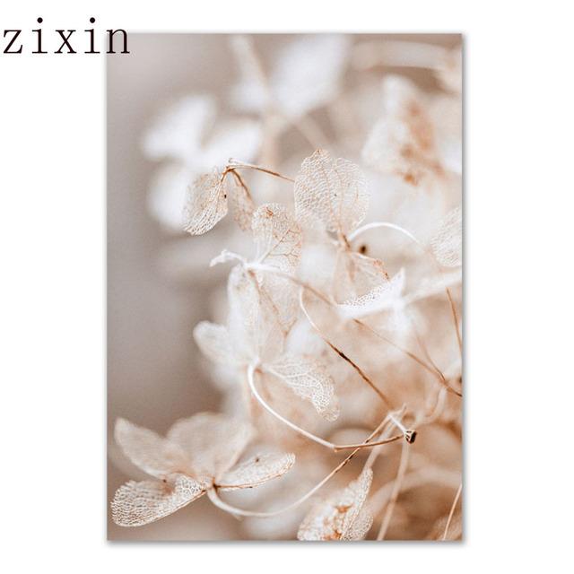 Beige Natural Wall Art Canvas Poster Print Reed Dandelion Grass Cow Canvas Painting Wall ArtPictures for Living Room Decorative