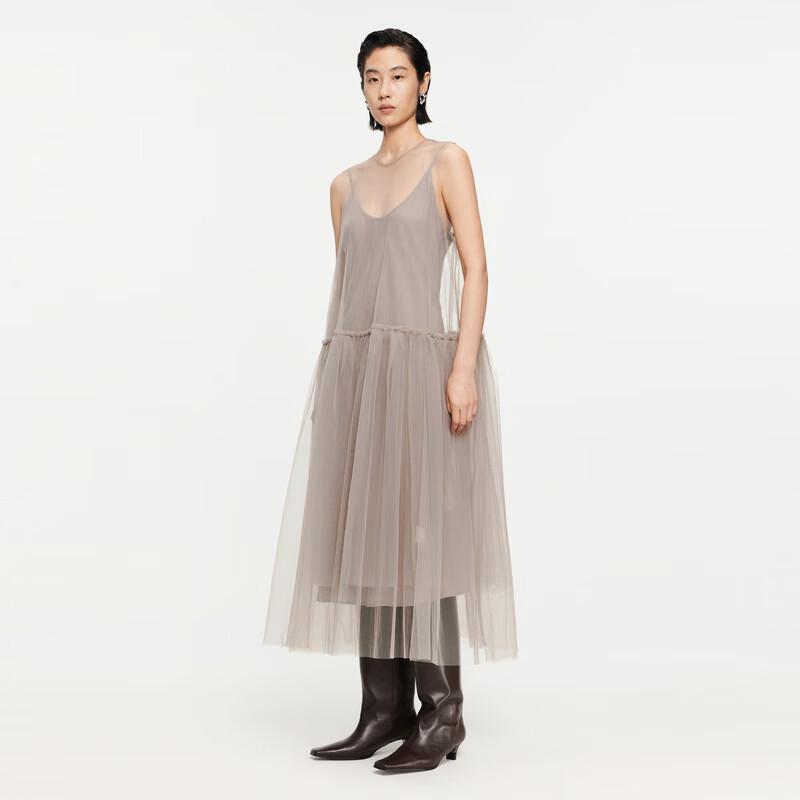 JNBY 2024 Autumn Mesh Sleeveless Dress