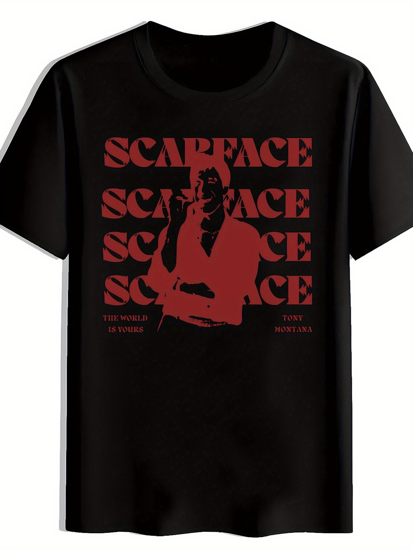 Scarface Graphic T-shirt - Bold Red Print with THE WORLD IS YOURS Design XXXXL