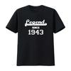 Legend Since 1943 T Shirt Retro Style Birthday Idea Vintage Washed Casual Graphic Stylish Fashion Soft Homme Designer Clothes
