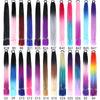 Ponytail With Hair Rubber Bands Long Box Crochet Synthetic Hair Piece Ombre Braiding Hair Extensions Braid