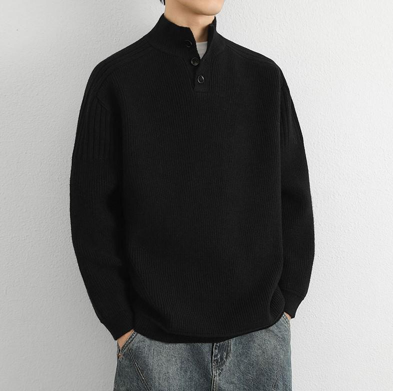 Men s Trendy Half-High Neck Warm Knit Sweater - Autumn/Winter Collection 2XL