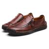 Fashion Zip Leather Casual Shoes for Men Autumn Business Outdoor Men's Shoes High Quality Non-slip Men's Flats Shoes Moccasin Handmade