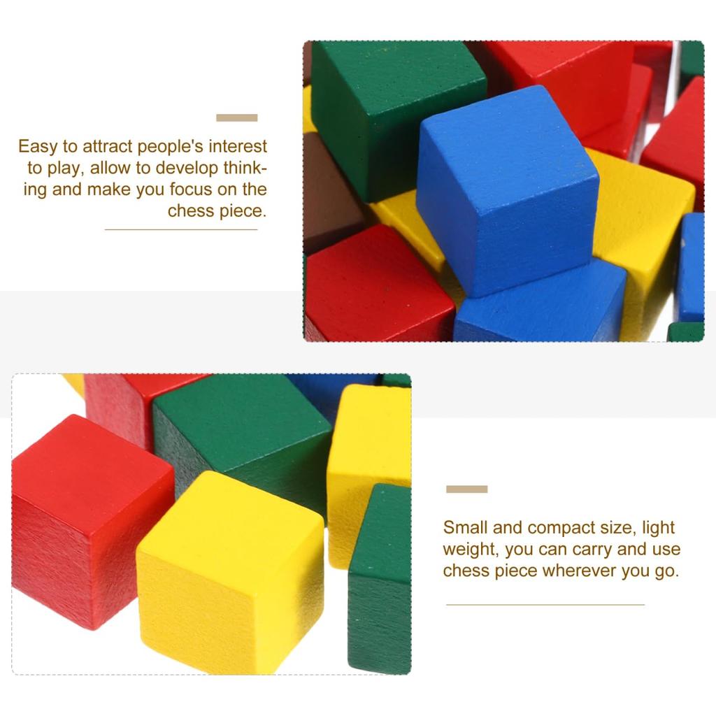 Generic Board Game Chess Pieces, 250 Squares, Tabletop Game Components, Kids Toy