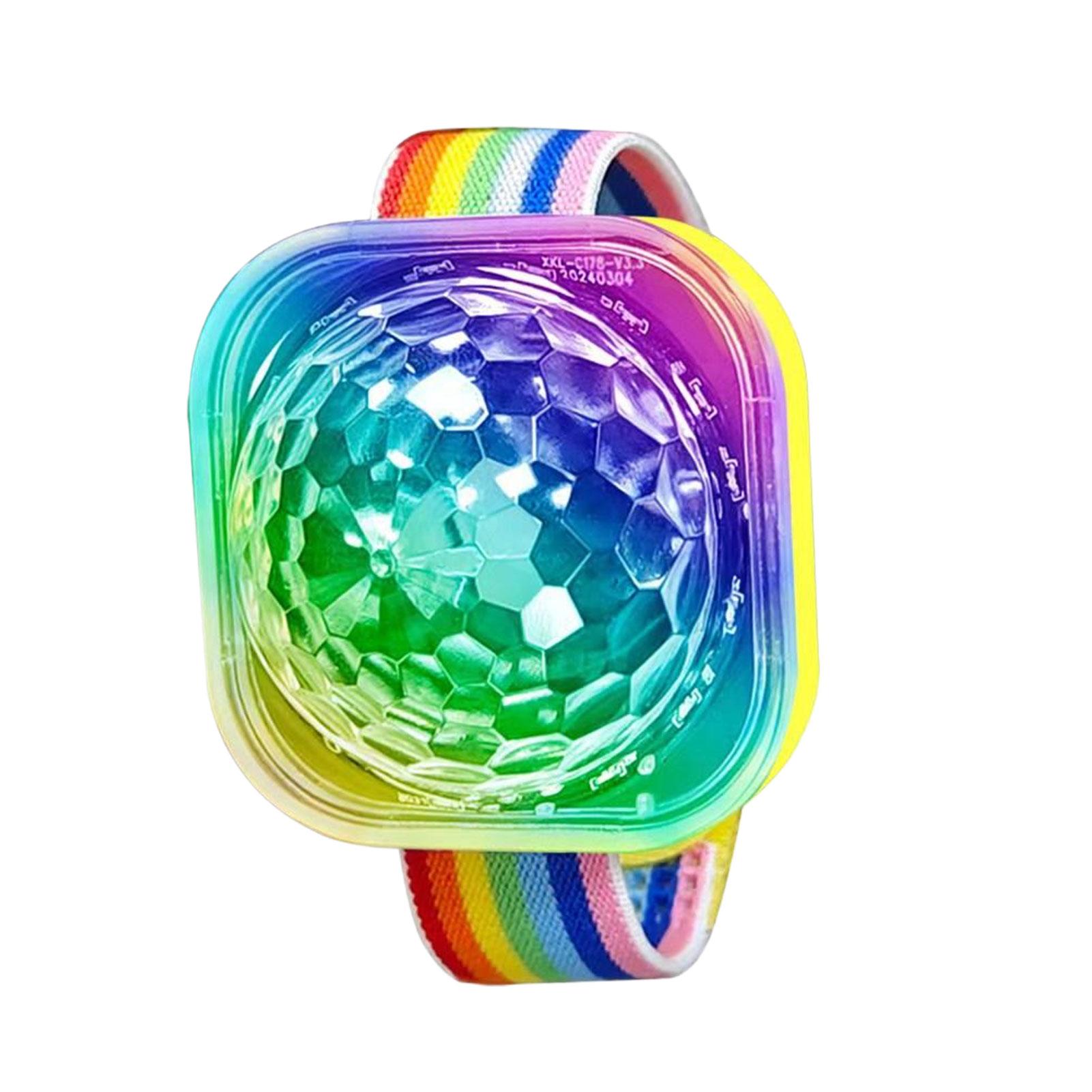 

DJ Bouncing Disco Flash Компактный и портативный для вечеринок с присоской Радужный сценический свет жёлтый