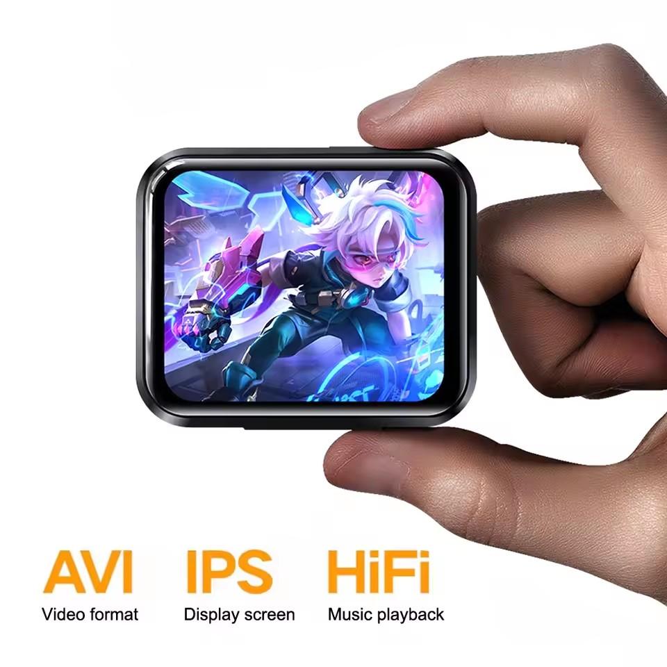 Bluetooth 5.4 MP3 Player MP4 Player 2 Inch IPS Full Touch HD Colour Screen Support Photo, Radio, Alarm Video, E-book, Etc.