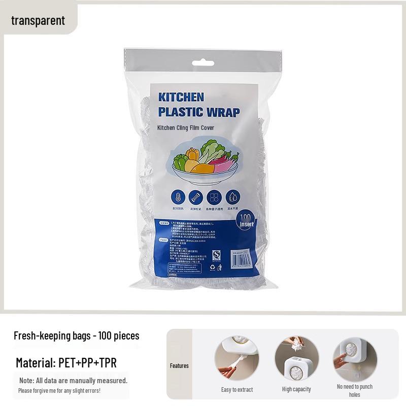 Wall-Mounted Cling Film Dispenser & Fresh-Keeping Bag Organizer