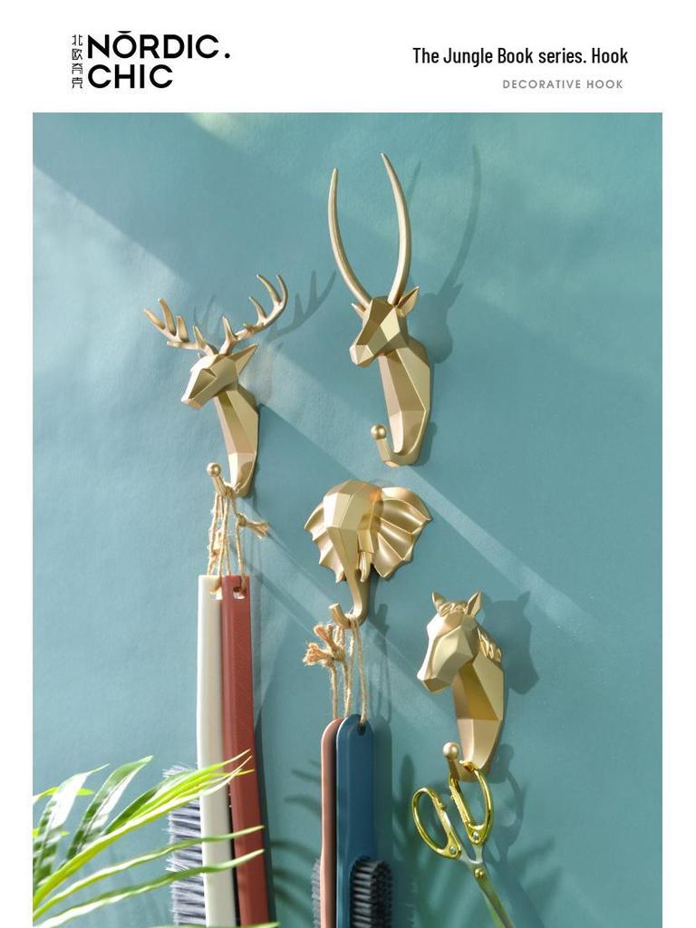 Antler Adhesive Entryway Key Hook – No-Drill Wall-Mounted Decorative Hook