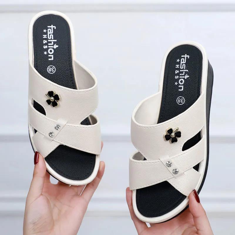 Women Fashion Comfort Spring White Rubber High Quality Peep Toe Slip On Sandals Lady Casual Summer Sandal Shoes Ab527