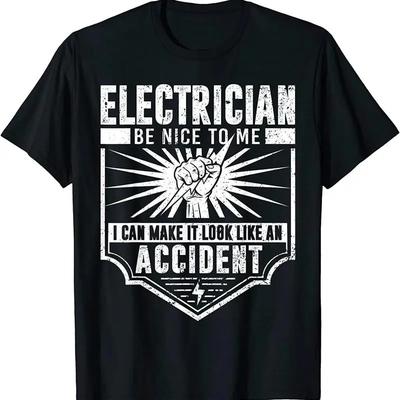 New Limited Funny Electrician Art Work Electrical Engineer T Shirt Made In Usa
