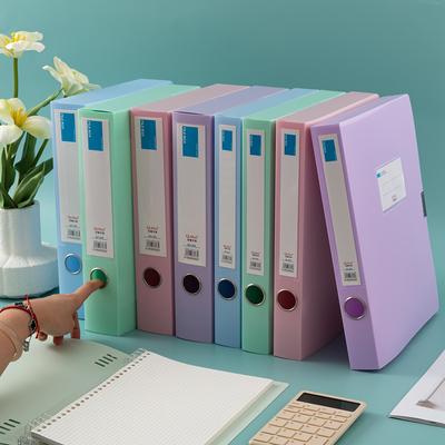4pcs Morandi A4 Colorful File Folders -Thick Plastic Document Organizer for Accounting, Contracts & Office Supplies,35/55mm Size