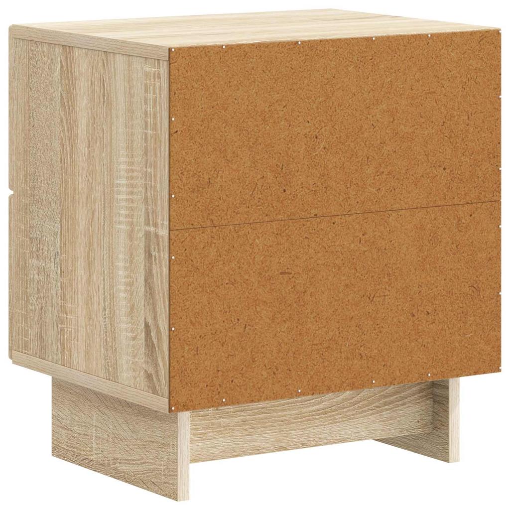 Nightstand Set 2 pcs Sonoma Oak Finish 43 x 34.5 x 47.5 cm Particleboard