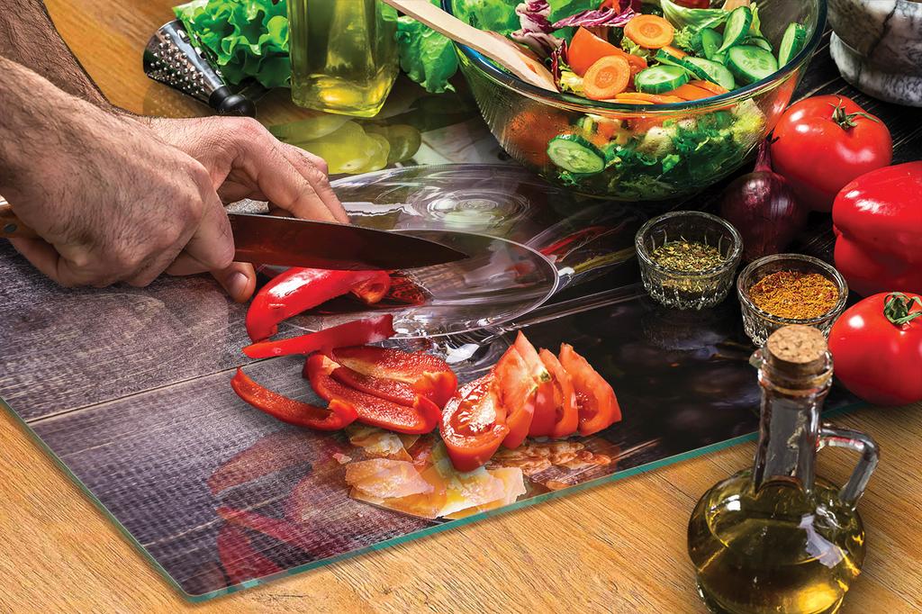 PLANCHE À DÉCOUPER EN VERRE 40x30 VIN