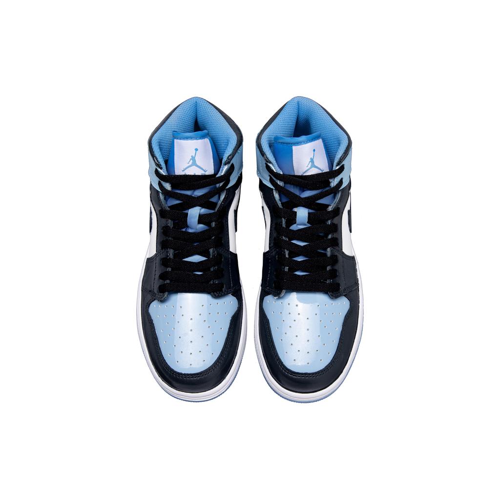 Jordan Air Jordan 1 All Star Leather Abrasion Resistant Mid top Vintage Basketball Shoes Unisex Blue Black White FZ2142-114(Team1291-)