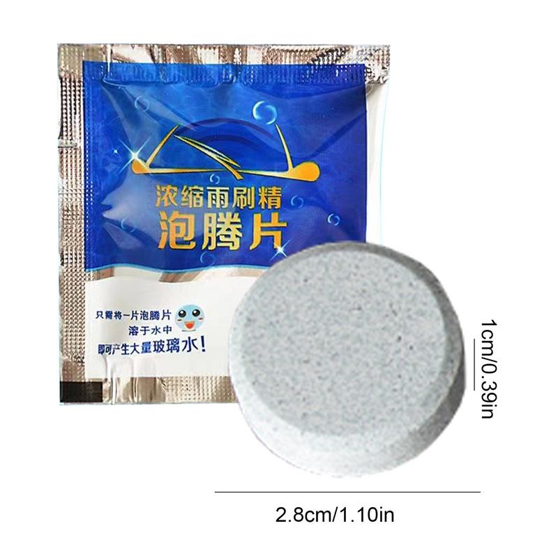 Tablety do ostřikovačů Pevné šumivé tablety do ostřikovačů Multifunkční Zajišťuje jasný výhled z auta Odstraňuje skvrny z autoskla