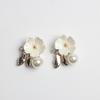 10 Pieces Flatback Pearl Embellishments Flower Shapes Wedding Embellishment for Scrapbooking Craft Cardmaking Bouquet Handcraft