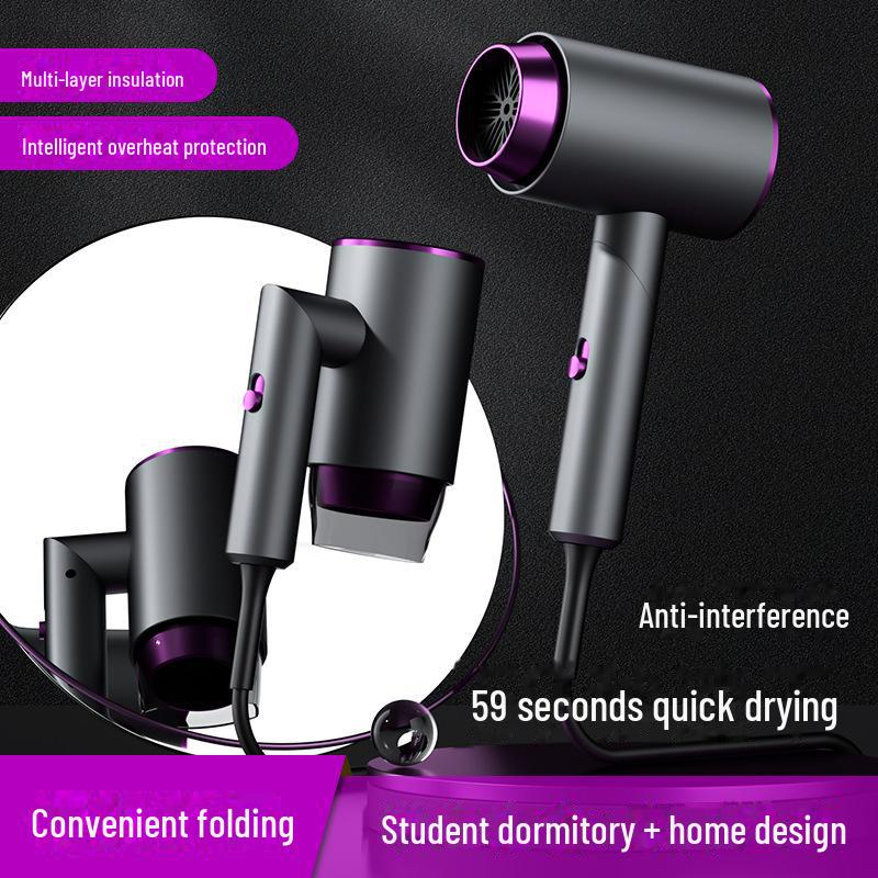 High Power Foldable Hair Dryer for Dorms and Homes