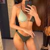 3 PCS With Skirt Splicing Halter Bikini Female Swimsuit Women Swimwear Three-pieces Bikini set Bather Bathing Suit Swim