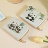 Trendy Panda Minimalist Wallet: Cute Design, Multi-Card Slots, Coin Pocket, Handheld Card Holder.