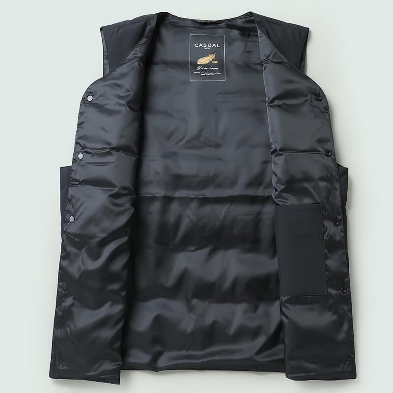 Dibenze Men's Plus Size V-Neck Loose Casual Down Vest