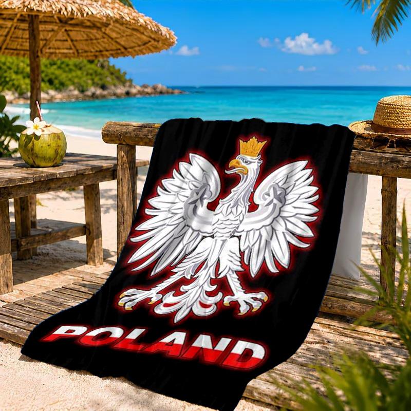 Eagle Of Poland: Symbolic Strength Beach Towel, Quick-drying, Easy To Care For, Suitable for Both Fitness and Beach Vacations,Sports Essential