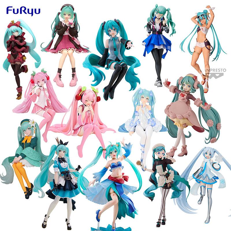In Stock FuRyu SEGA TAiTO Hatsune Miku PVC Series Hatsune Miku Doll 14-18CM Anime Action Figures Scale Ratio Model Collection Toys Playsets