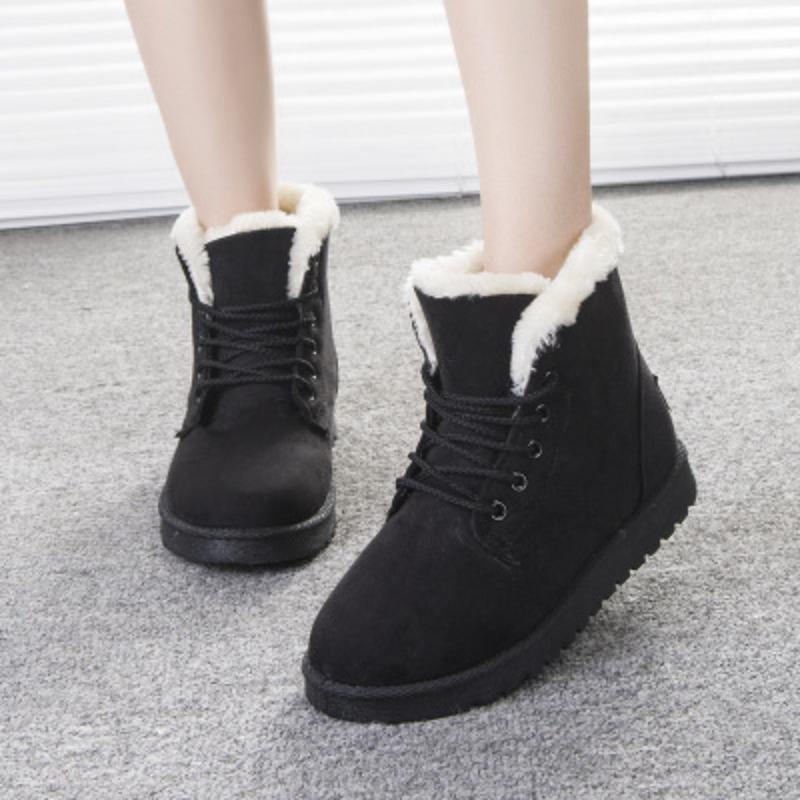 Autumn and Winter New Snow Boots Women's Martin Short Boots Foreign Trade Large Size Cotton Shoes Students Warm Velvet Shoes