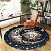 1pc Moon Sun Round Chair mat office Area Rug - Non-Slip, Floor Mat for Office, Bedroom, and Indoor Decor p127132