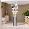 Overflow Basin Drain Stopper PushOperated Washroom Sink with Threaded Body Simple to Install