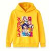 Kids Boys Girls Hoodie Cartoon Music Idol Group Print Long Sleeve Pullover Hooded Sweatshirt Casual Streetwear For Children Hip Hop Style Top