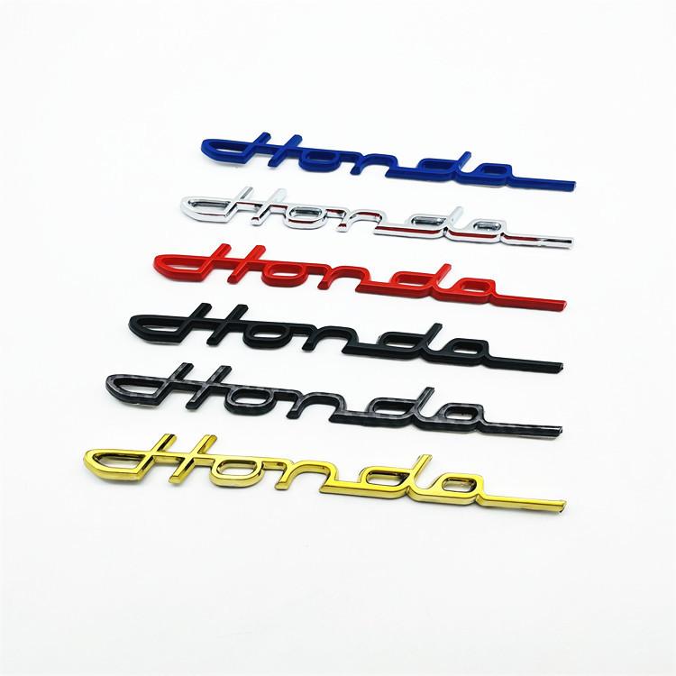 1pcs 3D ABS For HONDA Civic Car Letter Emblem Fender Side Rear Tail Trunk Badge Sticker Decal Styling Auto Accessories