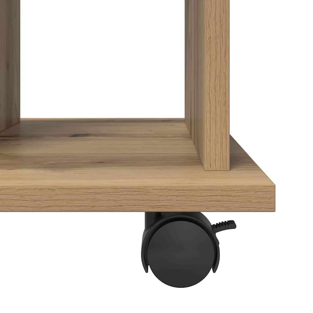 Rolling Cart Artisan Oak 60 x 45 x 60 cm Particleboard