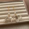 Handmade Inspiration Series Flower Pearl Fringed Earrings Earrings Elegant French Design Exquisite and Beautiful Earrings